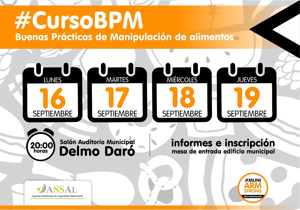 curso manipulacion de alimentos sept 2019