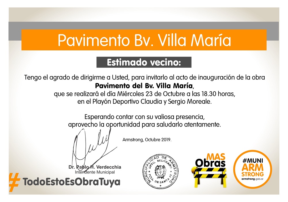 invitacion pavimento bv villa maria