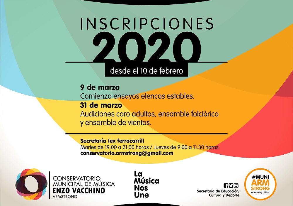 inscripciones conservatorio 2020