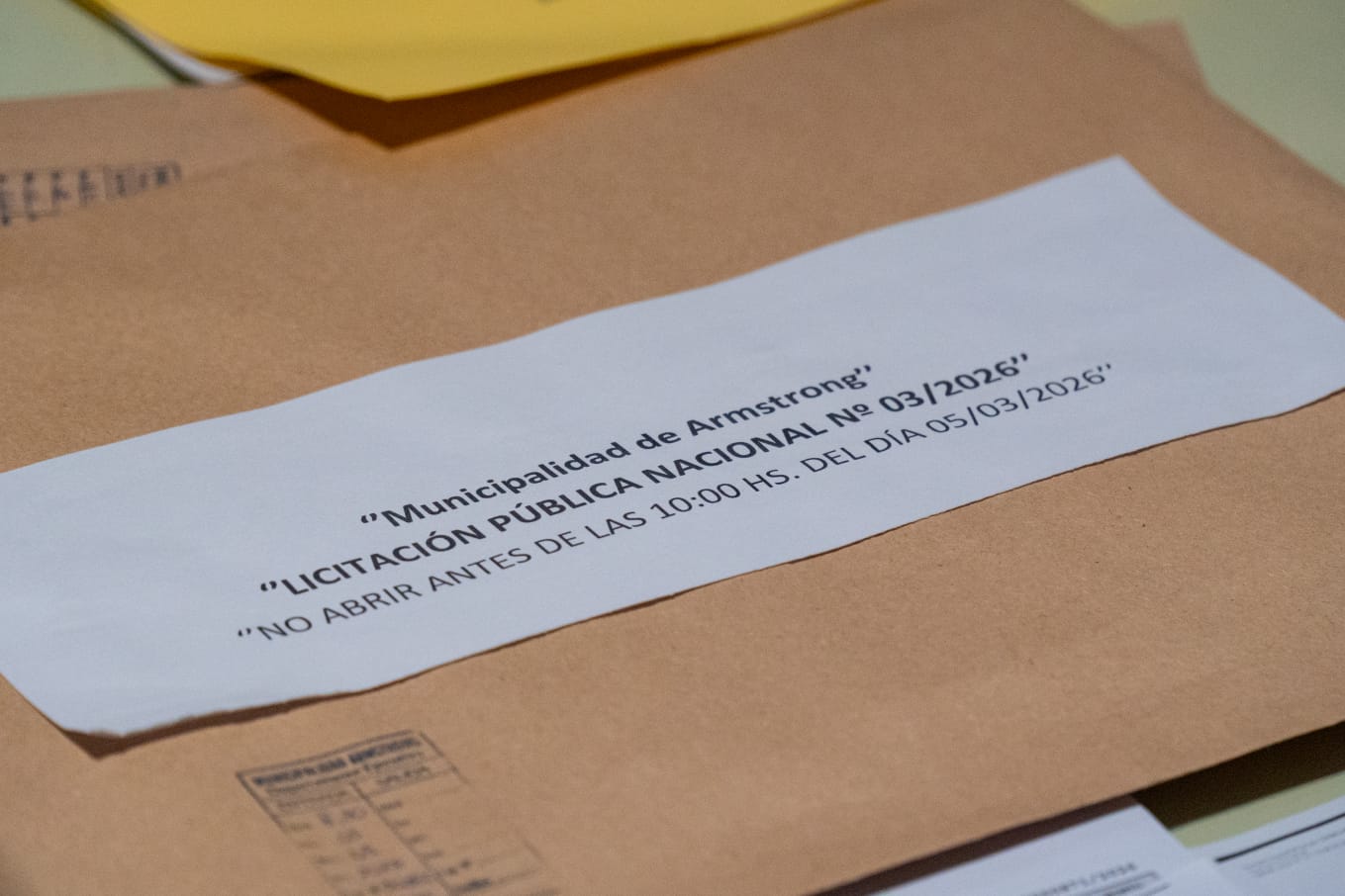 Apertura de sobres Licitación Pública N° 03/2026