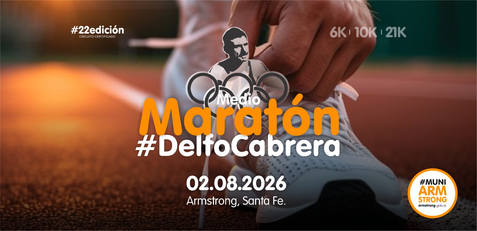 Inscripciones abiertas para el MEDIO MARATÓN DELFO CABRERA Armstrong 2026